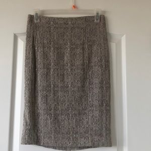 Grey shimmer pencil skirt